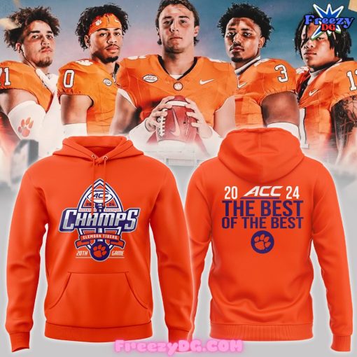 Clemson Tigers Football Conference Champions Orange Hoodie