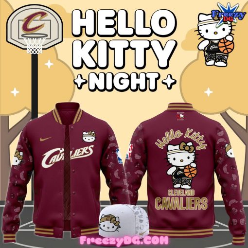 Cleveland Cavaliers x Hello Kitty Night 2024 Baseball Jacket