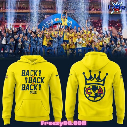 Club América Back to Back Champions Yellow Nike Hoodie