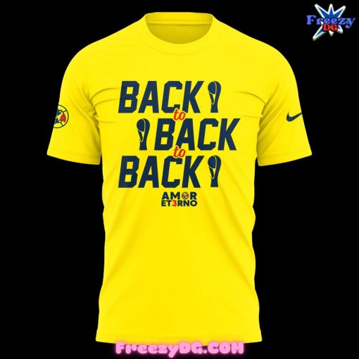 Club América Back to Back Champions Yellow Nike T-Shirt