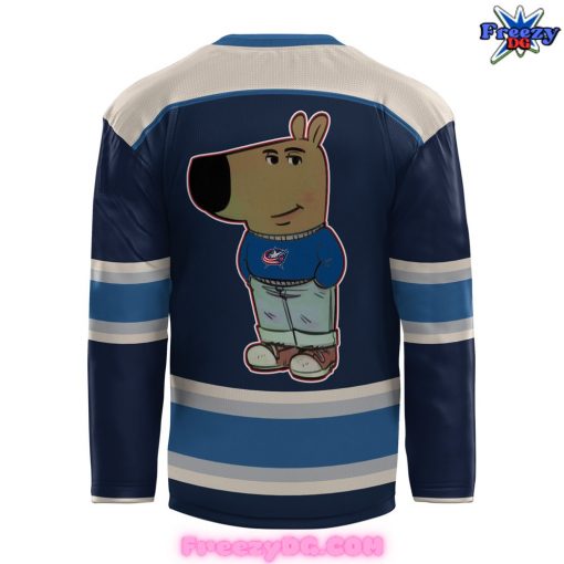 Columbus Blue Jackets x Chill Guy Blue Hockey Jersey