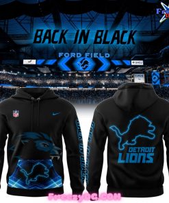 Detroit Lions 2024 Back In Black Ford Field Limited Hoodie