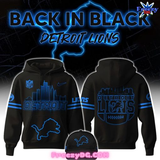 Detroit Lions Back In Black NFL Limited Edition Hoodie