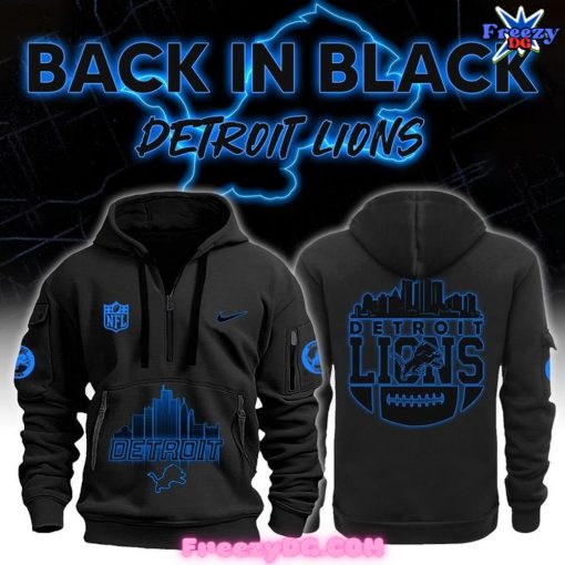 Detroit Lions Back In Black NFL Limited New Hoodie