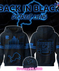 Detroit Lions Back In Black NFL Special Edition Hoodie