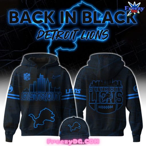 Detroit Lions Back In Black NFL Special Edition Hoodie