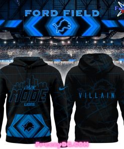 Detroit Lions Back in Black Dark Mode Hoodie