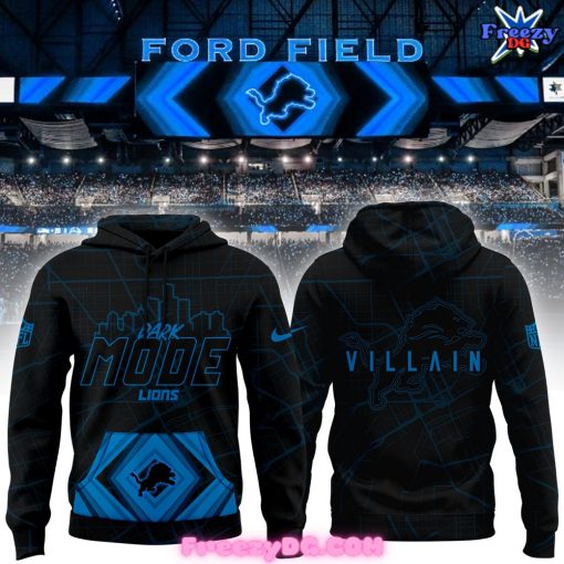 Detroit Lions Back in Black Dark Mode Hoodie