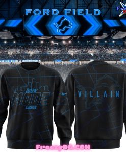 Detroit Lions Back in Black Dark Mode Sweatshirt