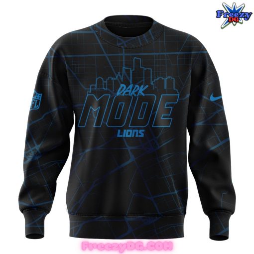 Detroit Lions Back in Black Dark Mode Sweatshirt