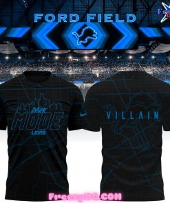 Detroit Lions Back in Black Dark Mode T-Shirt