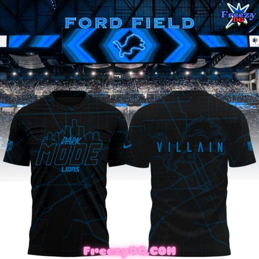 Detroit Lions Back in Black Dark Mode T-Shirt