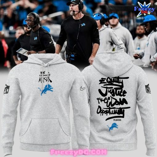 Detroit Lions Be A Change Maker Special Grey Hoodie