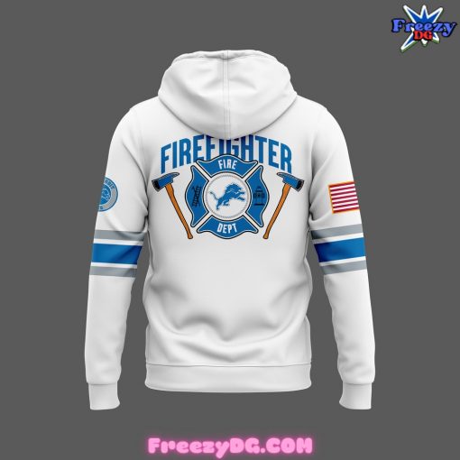 Detroit Lions Firefighter Appreciation White Hoodie