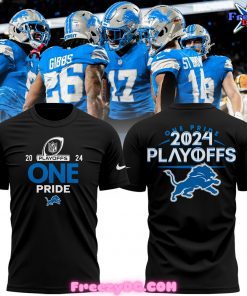 Detroit Lions One Pride Playoffs 2024 T-Shirt