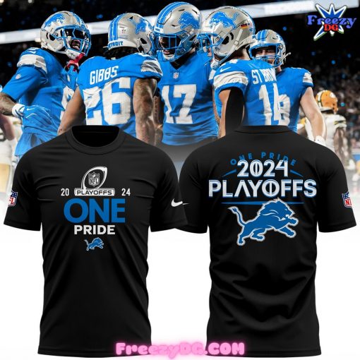 Detroit Lions One Pride Playoffs 2024 T-Shirt