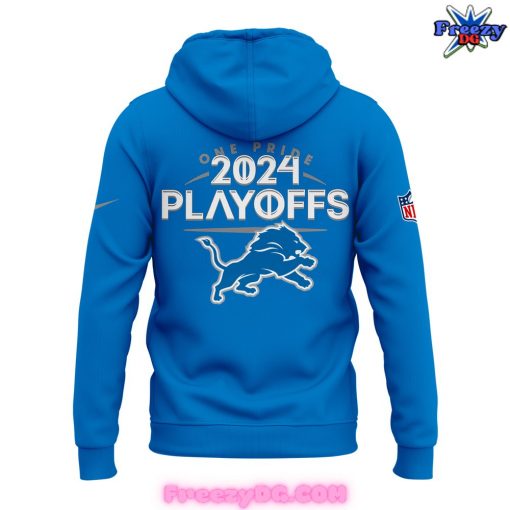 Detroit Lions One Pride Playoffs 2024 Blue Hoodie