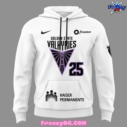 Golden State Valkyries 2025 White Hoodie