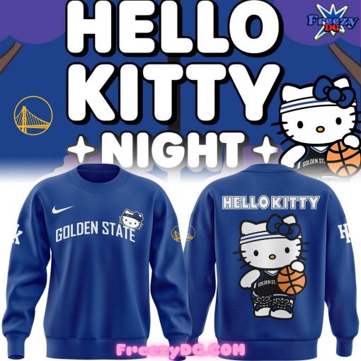 Golden State Warriors x Hello Kitty Blue Sweatshirt