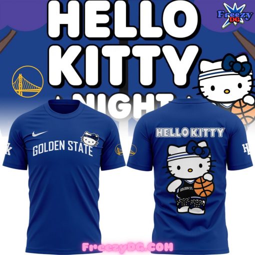 Golden State Warriors x Hello Kitty Blue T-Shirt