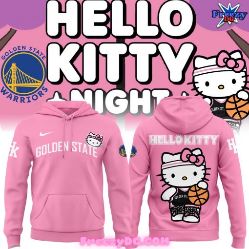 Golden State Warriors x Hello Kitty Pink Hoodie