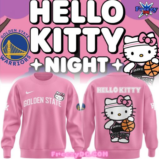 Golden State Warriors x Hello Kitty Pink Sweatshirt