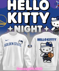 Golden State Warriors x Hello Kitty White Sweatshirt