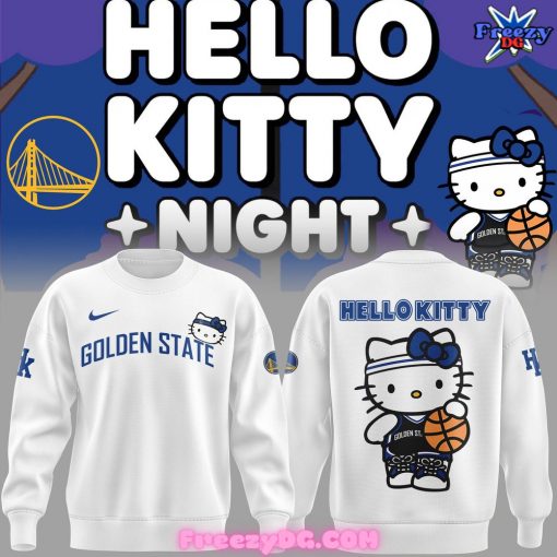 Golden State Warriors x Hello Kitty White Sweatshirt