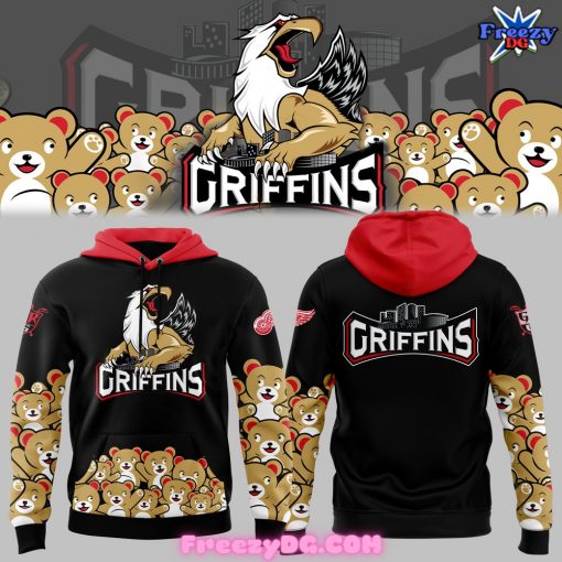 Grand Rapids Griffins Teddy Bear Toss Black Hoodie