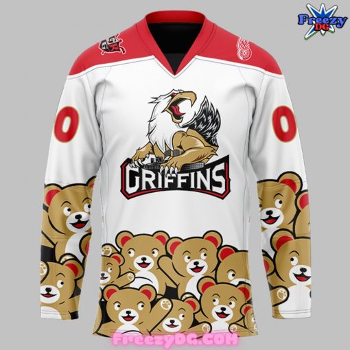 Grand Rapids Griffins Teddy Bear Toss White Hockey Jersey