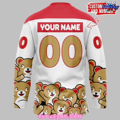 Grand Rapids Griffins Teddy Bear Toss White Hockey Jersey