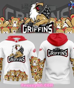 Grand Rapids Griffins Teddy Bear Toss White Hoodie