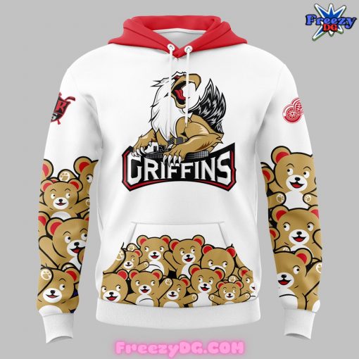 Grand Rapids Griffins Teddy Bear Toss White Hoodie