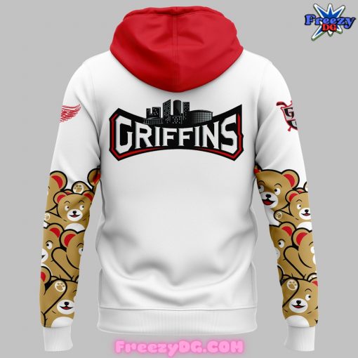 Grand Rapids Griffins Teddy Bear Toss White Hoodie