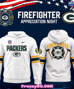 Green Bay Packers Firefighter Appreciation White Hoodie