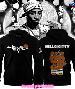 Hello Kitty Collab Tupac Shakur Special Black Hoodie