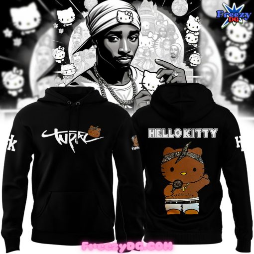 Hello Kitty Collab Tupac Shakur Special Black Hoodie