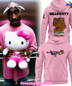 Hello Kitty Collab Tupac Shakur Special Pink Hoodie