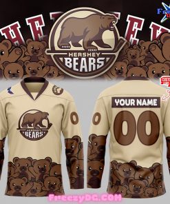 Hershey Bears Hockey Team Caramel Beige Hoodie