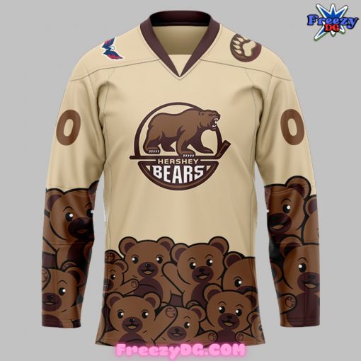 Hershey Bears Hockey Team Caramel Beige Hockey Jersey