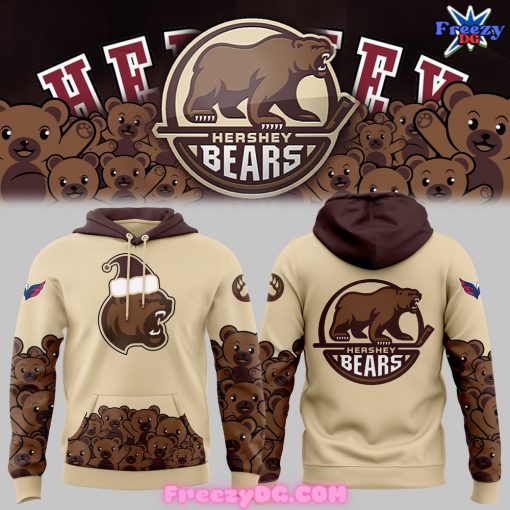 Hershey Bears Hockey Team Caramel Beige Hoodie