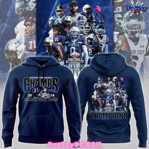 Jackson State Tigers Champions Special Blue Hoodie