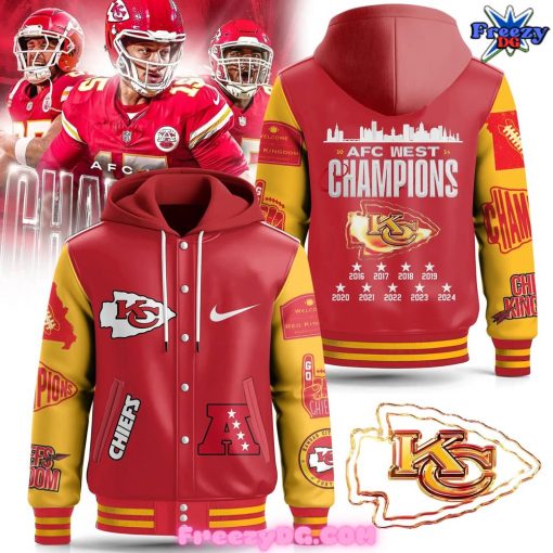 Kansas City Chiefs AFC West Reigning Champions Hooded Varsity Jacket