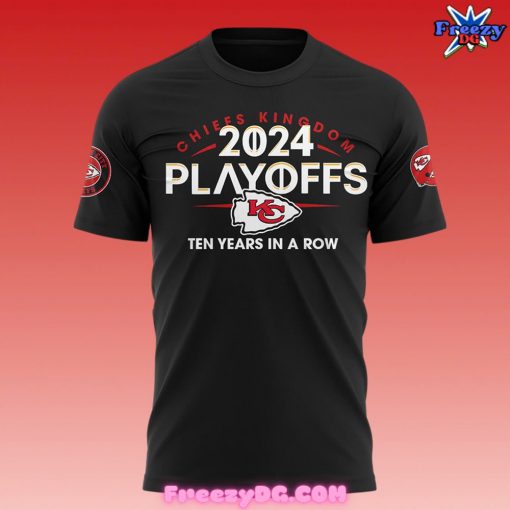 Kansas City Chiefs Clinched Playoff AFC 2024 Black T-Shirt