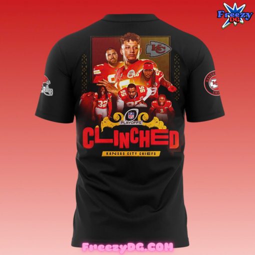 Kansas City Chiefs Clinched Playoff AFC 2024 Black T-Shirt