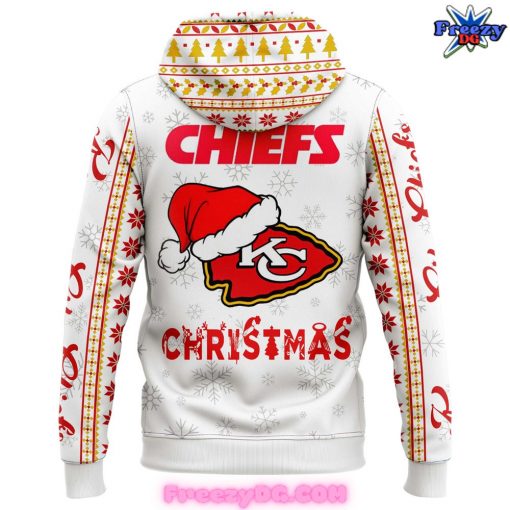 Kansas City Chiefs Merry Christmas 2024 White Hoodie