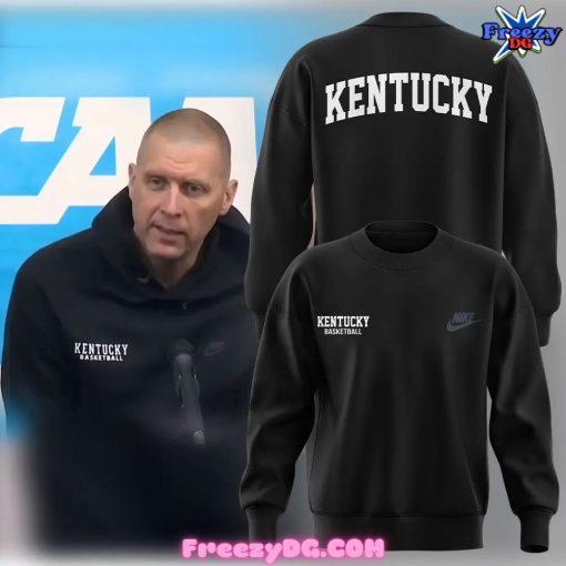 Kentucky Wildcats Basketball Mark Pope Black Sweatshirt