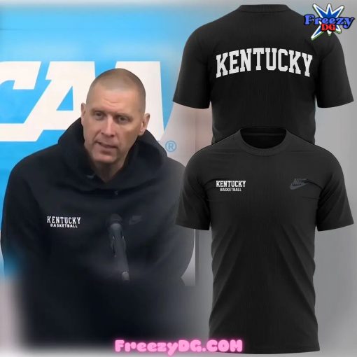 Kentucky Wildcats Basketball Mark Pope Black T-Shirt