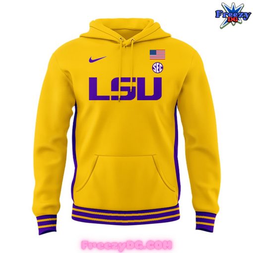 LSU Tigers Basketball Uniform Gold Hoodie