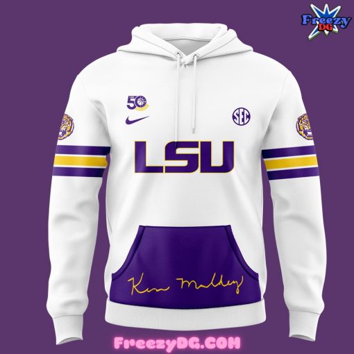 LSU Tigers Coach Kim Mulkey White Hoodie